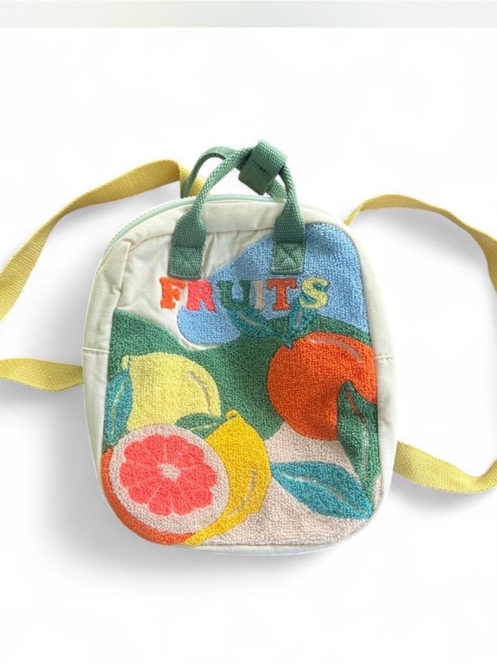Zara Mini Backpack with Colorful Fruit Graphic